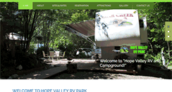 Desktop Screenshot of hopevalleyrv.ca